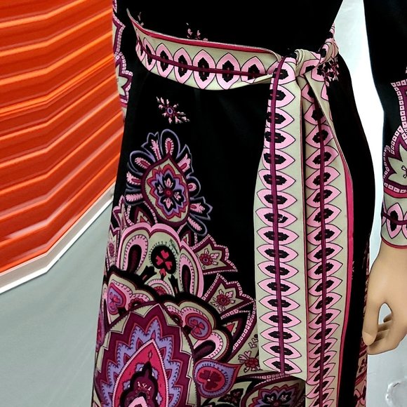 RARE Vintage Francis X designer Printed midi dress - Picture 3 of 12